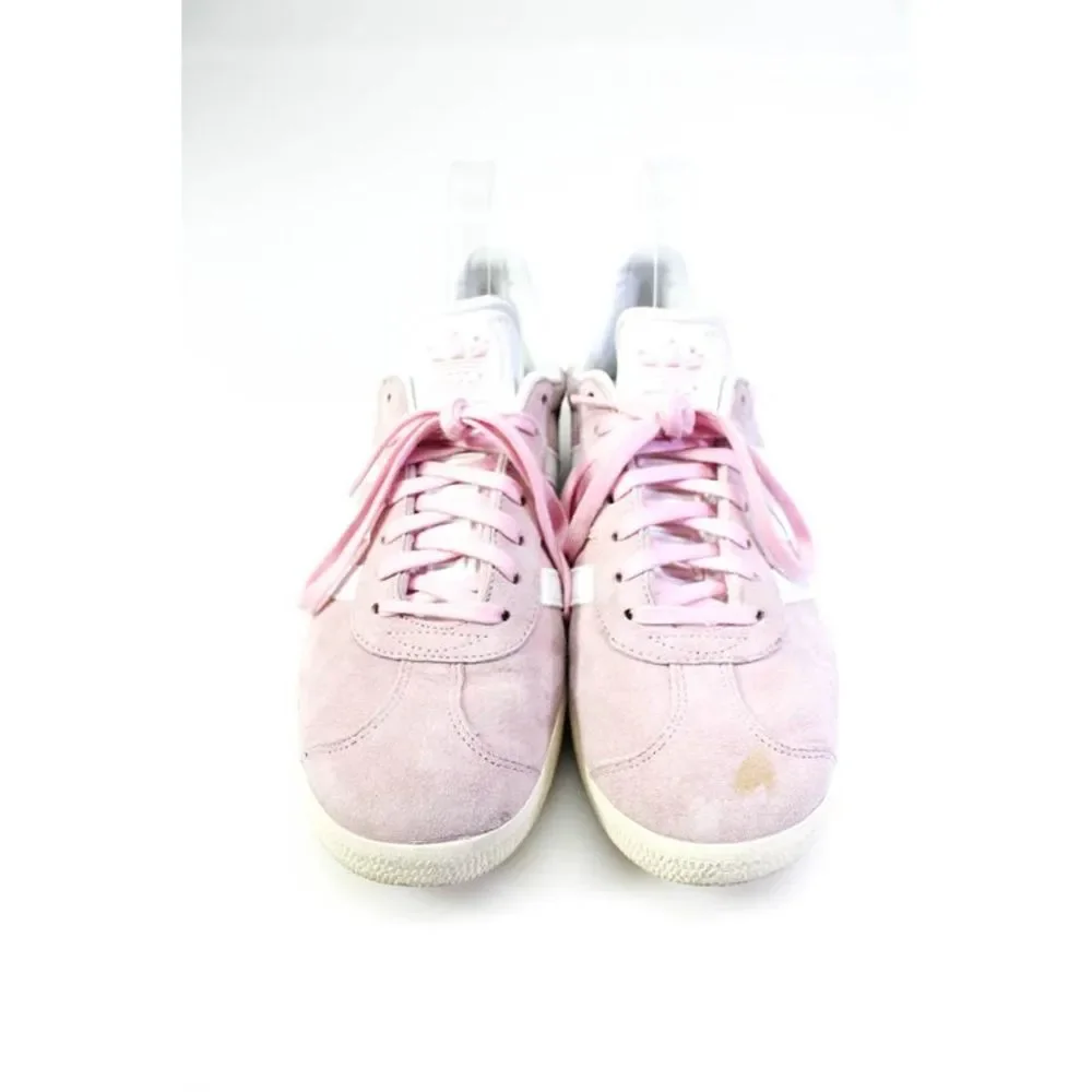 Adidas Womens Gazelle Low Top Suede Athletic Sneakers Light Pink Size 9_2